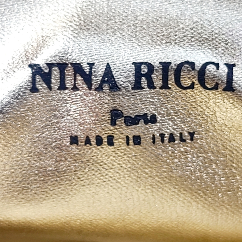 Nina Ricci Canvas Leather Cosmetic Bag - Picture 6 of 7